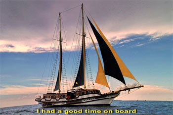 Schooner TAI PAN sailing ofshore Pattaya - Thailand